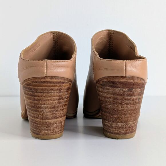 Rachel Comey Mars Mule 6 Nude Leather Block Heel Clog Minimalist - Picture 5 of 15